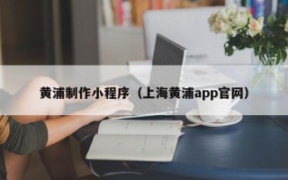 阜阳黄浦制作小程序（上海黄浦app官网）